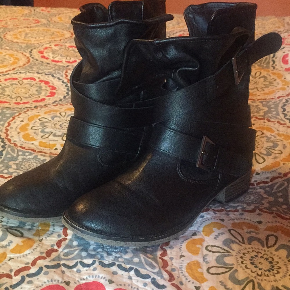 Target Black Biker Boots *Like New*
